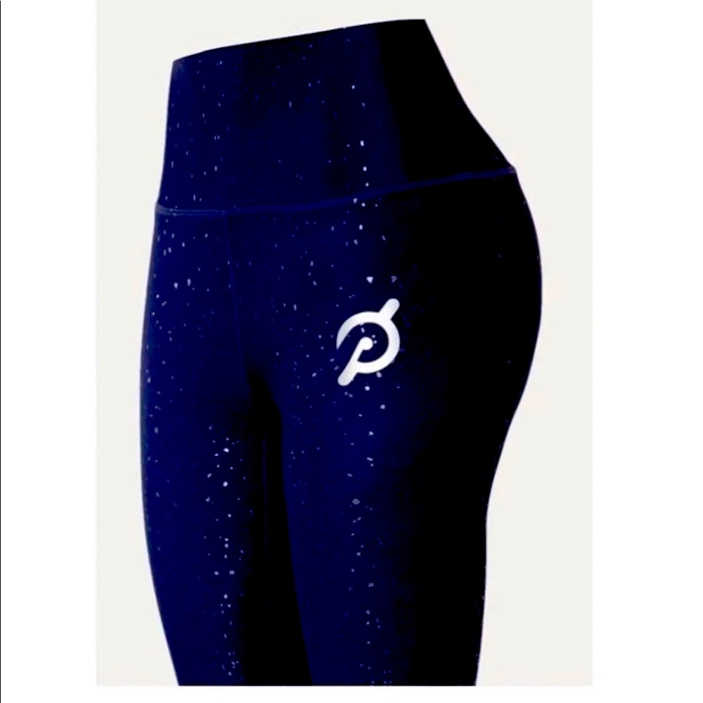 Peloton blue sparkle leggings size M